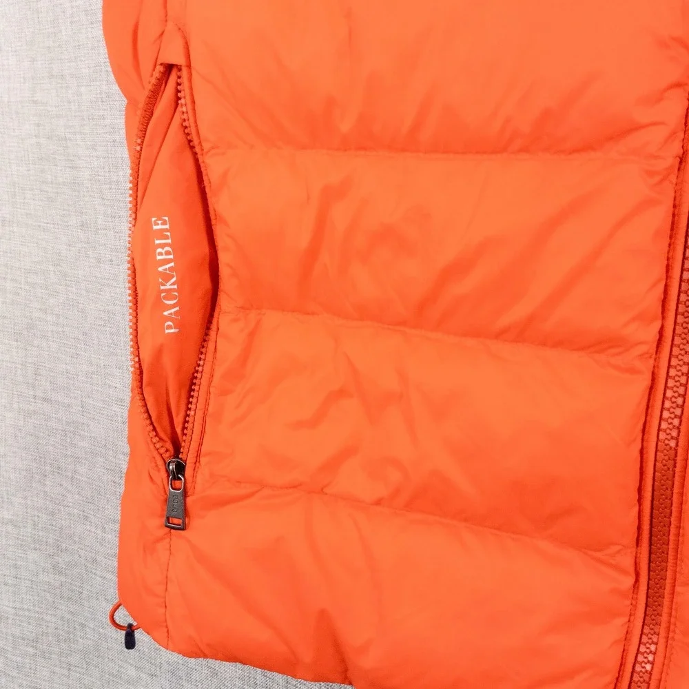 Polo Ralph Lauren Colden Packable Down Puffer Vest Men's Large Orange NWT $198